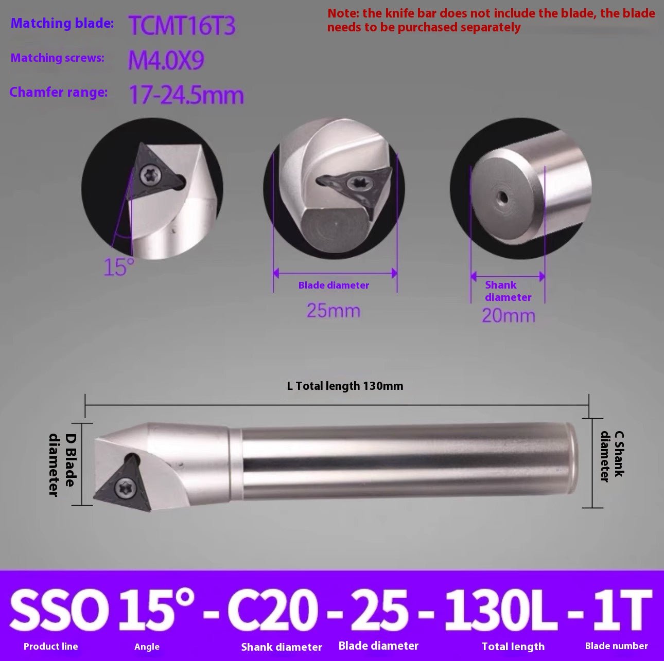 1144-Shedding type fixed-point chamfering cutter 30 degree 45 degree 60 degree chamfering cutter bar SSK/SSP/TCM/SSY/SSO/SSH Shandong Denso Pricision Tools Co.,Ltd.